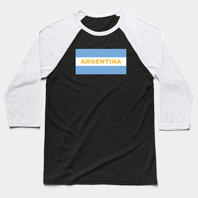 Argentine Flag Colors Baseball T-Shirt by aybe7elf